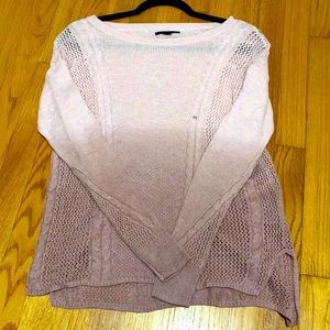 Pink and purple ombré knitted sweater
